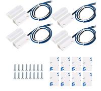 GUUZI 4 set NO/NC Cablaggio Interruttore Magnetico Sensore Porta da Incasso Contatto per Finestra Nascosta Interruttore Reed per Controllo Accessi Sostituisci Sistema di Allarme(Bianco)