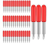 GUUZI 45pcs Lame di Ricambio per Cricut Lame da Taglio per Vinile Standard a 45° per Supporti (Rosso)