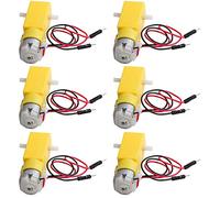 GUUZI 6 Pezzi TT DC Cambio Motore a Doppio Albero 3-6V Gear Motor per Arduino Robot per Auto Intelligente