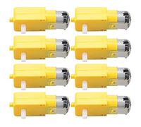 GUUZI 8 Pezzi TT DC Cambio Motore a Doppio Albero 3-6V Gear Motor per Arduino Robot per Auto Intelligente