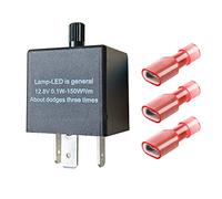 GUUZI Relè Lampeggiante Elettronico Regolabile a 3 pin CF14KT per Lampadine per Indicatori di Direzione a LED per Auto Moto