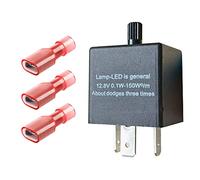 GUUZI Relè Lampeggiatore Elettronico Regolabile a 3 pin CF13KT per Lampadine LED Indicatori di Direzione per Auto Moto