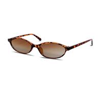 GUVIVI Occhiali da sole ovali retrò donna eleganti occhio di gatto anni '90 leggeri stretti moderni protezione UV, Telaio Tartaruga, Lente Marrone Sfumato, S
