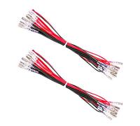 Guwarry 2 cavi di alimentazione LED Daisy Chain JST XH2.54 da spina a 2 pin a terminali da 2,8 mm, cablaggio illuminato con 20 pulsanti arcade LED per encoder USB Arcade, MAME, Arcade1Up, Raspberry Pi