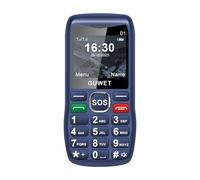 Guwet D1 2G Big Button Cellulare per anziani, doppio schermo, telefoni cellulari senior con batteria da 1600 mAh, Dual SIM, facile da usare, telefono cellulare di base con pulsante di emergenza SOS