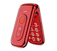 Guwet G936 Telefono Cellulare per Anziani con Tasti Grandi | Funzione SOS |2.4" Display | Doppia SIM | Chiamata Rapida | Torcia | Radio FM Suono Alto | 1400mAh Batteria | Rosso