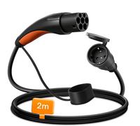 GUWIEYG da tipo 2 a Schuko Adattatore, max 16 A, 3,5 kW, 2 m, cavo da tipo 2 a Schuko per stazioni di ricarica o wallbox per motociclette elettriche e biciclette elettriche