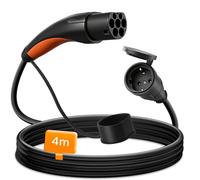 GUWIEYG da tipo 2 a Schuko Adattatore, max 16 A, 3,5 kW, 4 m, cavo da tipo 2 a Schuko per stazioni di ricarica o wallbox per motociclette elettriche e biciclette elettriche