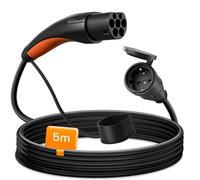 GUWIEYG da tipo 2 a Schuko Adattatore, max 16 A, 3,5 kW, 5 m, cavo da tipo 2 a Schuko per stazioni di ricarica o wallbox per motociclette elettriche e biciclette elettriche