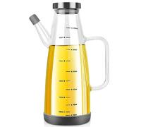 GUWINA Bottiglia Olio,Vetro Dispenser Olio con Silicone Base,1L Vuota Aceto Bottiglia Olio Oliva para Cucina