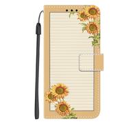 Guxira Cover Pelle Portafoglio per Samsung Galaxy S20 FE 5G, Custodia A Libro Protettiva Flip Case con Magnetica Silicone Antiurto Slot Carte per Ragazze Donne - Girasole Giallo