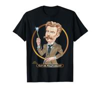Guy de Maupassant, Autore Francese Maestro di racconti Brevi Maglietta