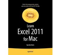 Guy Hart-Davis Learn Excel 2011 for Mac (Tascabile)