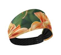 Guyana Regia Lily Beauty Flowers Moisture Wicking Gym Fasce per le donne Testa elastica per lavare il viso Ciclismo make up basket Colorato Duchshund Dog Stars