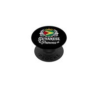 Guyanese Princess Guyana Flag Proud Guyanese Girl PopSockets PopGrip Adesivo
