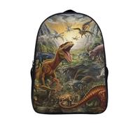GUYDZOOM Dinosaur Zaino Per Bambini,Zaino Scuola Cartone Animato Stampato in 3D Zaini Prescolare Impermeabile Bambino Zainetto Asilo Bambino Zaino Scuola Elementare Per Ragazzi Studenti 40x28x16cm