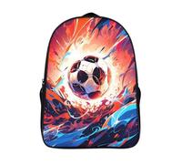 GUYDZOOM Football Zaino Per Bambini Scuola Borsa in 3D Per Scuola Materna Viaggio Scuola Picnic Campeggio Per Bambino Ragazzi Ragazze 40x28x16cm