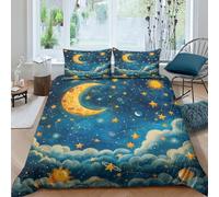 GUYDZOOM Stampa 3D Night Sky Set Di Biancheria Da Letto 3 Pezzi Copripiumino E Federa Coordinata Per Ragazzi E Ragazze,coppie,camera Da Letto,decorazione King（220x240cm）