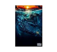 GUyfam Poster del film Godzilla Vs King Kong, 2 poster su tela, decorazione artistica da parete per soggiorno e camera da letto, 30 x 45 cm