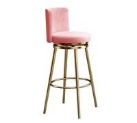 Guyifuny Mid Century Swivel Bar Stool Modern Counter Height Stools with Backs, Upholstered Metal Breakfast Island Chair for Home, Pub, Cafe(1 PCS,75cm(29.5in))