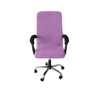 GUYIRT Impermeabile Coprisedia Da Ufficio Jacquard elasticizzato Fodera Per Sedia Da Ufficio Capo universale Coprisedie Schiena alta in morbido spandex Copertura Della Sedia -Viola chiaro-Larga