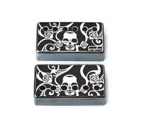 Guyker Humbucker PC014 - Copertura per pickup (1 pezzo da 50 mm e 1 distanza tra i poli da 52 mm), telaio in cupronichel per chitarra elettrica Les Paul LP Style (PC014, cromata)