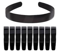 Guyode 10 Pezzi Cerchietto Capelli Donna, 23mm Fascia Per Capelli Donna, Accessori Nero Larghe in Plastica Accessori per Ragazza Ragazze, Lavaggio del Viso, Trucco