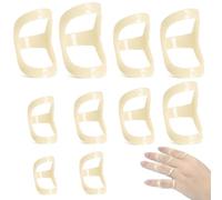 Guyode 10 Pezzi Tutore Dito a Scatto Correzione Delle Dita Stecca Dito Mano Correzione Delle Dita Tutore Plastica Impermeabile Utilizzato per Pollice Medio Mignolo Anulare (3-12)