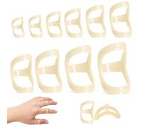 Guyode 10 Pezzi Tutore Dito a Scatto Correzione Delle Dita Stecca Dito Mano Correzione Delle Dita Tutore Plastica Impermeabile Utilizzato per Pollice Medio Mignolo Anulare (1-10)