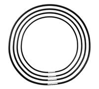 Guyode 4 Pezzi Cordino Cuoio per Collana Uomo e Donna, Nero Cordino per Collane con Chiusura in Acciaio Inox, Sintetica Collana Corda Pelle Impermeabileper Ciondolo (40/45/50/55 CM)