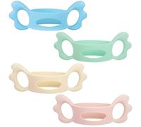 Guyode 4 Pezzi Manici per Biberon Colori Multipli Impugnatura Per Biberon Comodo e Durevole Baby Feeding Portaborraccia Foro Largo si Applica a Bottiglie con Diametro di 5-6 cm