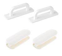 Guyode 4 Pezzi Maniglie Adesive Design Senza Perforazione Maniglie Autoadesive Base Ispessita Self Adhesive Drawer Handles Design Della Maniglia Scanalata per Finestra Porta del Balcone Armadio