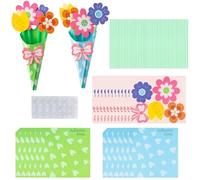 Guyode 78 Pezzi Bouquet per Bambini Artigianato per Bambini Vari Modelli Kit Fiori fai da te Spesso e Durevole si Applica a Ragazzi Ragazze Primavera Compleanno Festa Della Mamma Regalo