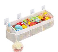 Guyode Porta Giochi Bambini Contenitori con 4 Ganci Adesivi, Organizer Doccia, Contenitore Giochi Bambini, Portaoggetti da Appendere per Vasca da Bagno, Bagno Giocattoli da Bagno