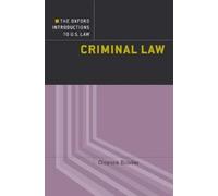 Guyora Binder Criminal Law (Tascabile) Oxford Introductions to U.S. Law