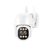 GUYSGNX Telecamere di sicurezza, Telecamera IP PTZ 4K 8MP Speed Dome for esterni Rilevamento umano Zoom digitale 10X di sorveglianza CCTV per uso esterno(WIFI Add 128G Card)