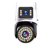 GUYSGNX Telecamere di sicurezza, Telecamera PTZ a doppio schermo 4K 8MP con obiettivo a 2K 4MP wireless di sicurezza audio bidirezionale esterna impermeabile per uso esterno(8MP Camera Only)