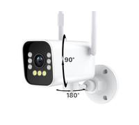 GUYSGNX Telecamere di sicurezza, Telecamera PTZ da 8 MP 4K IP 4 AI for rilevamento umano di sorveglianza for visione notturna a colori IR 1080P per uso esterno(2MP NO SD Card)
