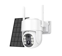 GUYSGNX Telecamere di sicurezza, Telecamera Solare WiFi Da 8 MP For Esterni Con Doppio Schermo, Pannello Batteria Integrata, Di Videosorveglianza Wireless(5MP No SD Card)