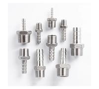 GUYTRM 1 pz 304 acciaio inossidabile BSPT 1/8" 3/8" 1/2" 1/4" filettatura maschio raccordi for tubi flessibili connettori da 6 mm a 12 for tubo PU PE lingli(1-4 x 8mm)