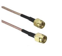 GUYTRM 1 pz Cavo spina maschio a maschio dritto RG316 Connettore terminale RF Jumper Pigtail 4 pollici ~ 10 piedi lingli(10FT (3M))