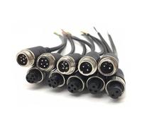GUYTRM 1 pz M12 2 3 4 5 6 pin cavo segnale aviazione spina maschio/femmina GX12 telecamera for auto/videocamera DVR e monitor CCTV e subwoofer lingli(Male,4Pin)