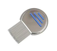GUYTRM 1 pz Terminator Pidocchi Pettine Capelli Rid Headlice Denti metallici in acciaio inossidabile Rimuovi spazzola Capelli Rid Headlice lingli(Blu)