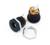 GUYTRM 10/50 pezzi DC-022 Presa di alimentazione 5,5 x 2,1 mm Connettori CC Adattatore Presa di alimentazione CC Connettore a spina for montaggio a pannello lingli(2.1x5.5mm,50pcs)