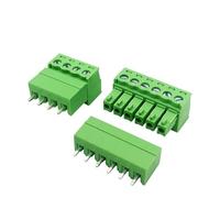 GUYTRM 10 pezzi 15EDG 3,81 mm 3,5 mm KF2EDG PCB morsettiera a vite connettore 2/3/4/5/6/7/8P lingli(Straight Set,3.81MM_6P(10PCS))