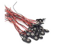 GUYTRM 100 pezzi 9V Volt batteria connettore a scatto clip filo cavo 150mm lingli(Type-I)
