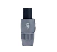 GUYTRM 2/4/8/16 pezzi Connettore maschio XLR a 4 pin, grigio, sistema stereo con blocco spina XLR NL4FC lingli(2PCS)