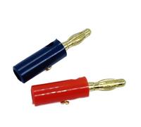 GUYTRM 2/5/10 coppie di connettori for altoparlanti audio a banana da 4 mm con vite nera e rossa, adattatore for cavo fai da te con spina a banana maschio da 4 mm placcata in oro lingli(5Pair)