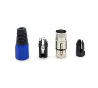 GUYTRM 2/5/8/12 pezzi 3 pin XLR maschio femmina connettore altoparlante cablaggio linea spina blu 3 connettore microfono lingli(Male,5PCS)