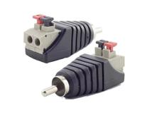 GUYTRM 2/6/10 pezzi AV Plug Head Press Terminal Accessori for il monitoraggio Connettore audio senza saldatura Maschio e femmina audio lingli(Male,6PCS)